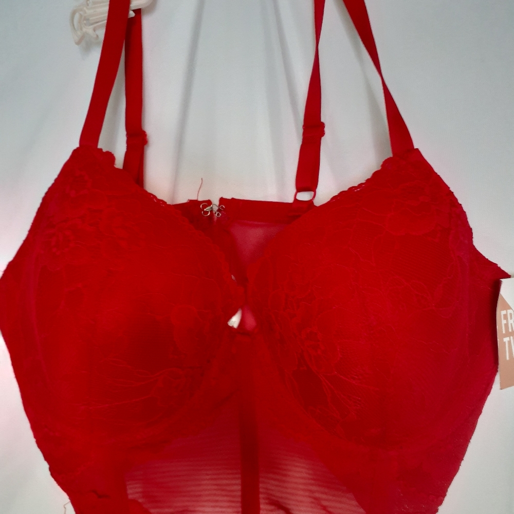 French Twist Red bra 1X